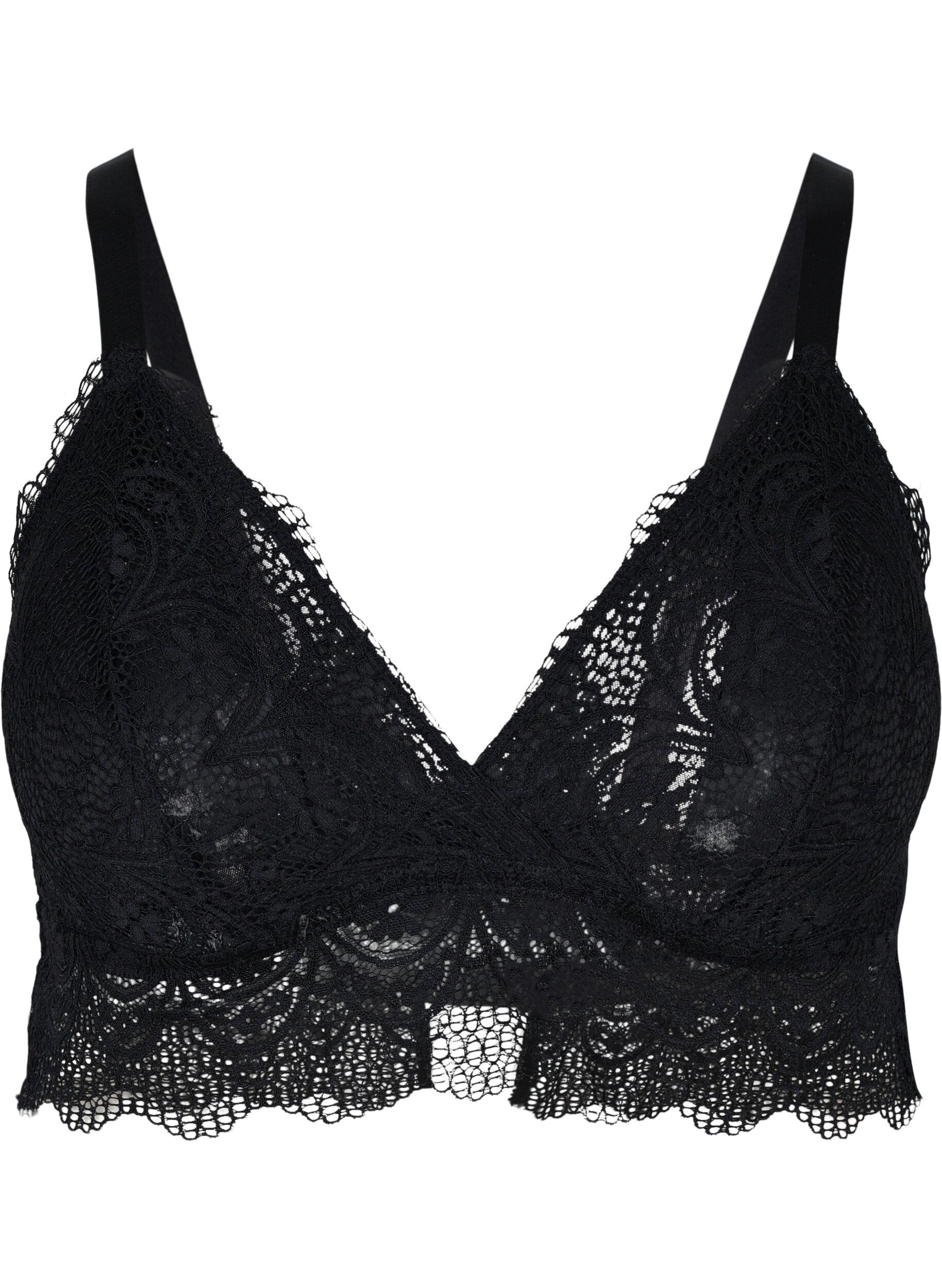 Zizzi Blonde bralette, Black, Packshot image number 0