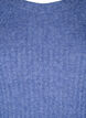 Ribstrikket kjole med slids, Gray Blue Mel., Packshot image number 2