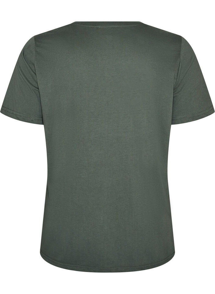 T-shirt med motiv, Gr&oslash;n, Packshot image number 1
