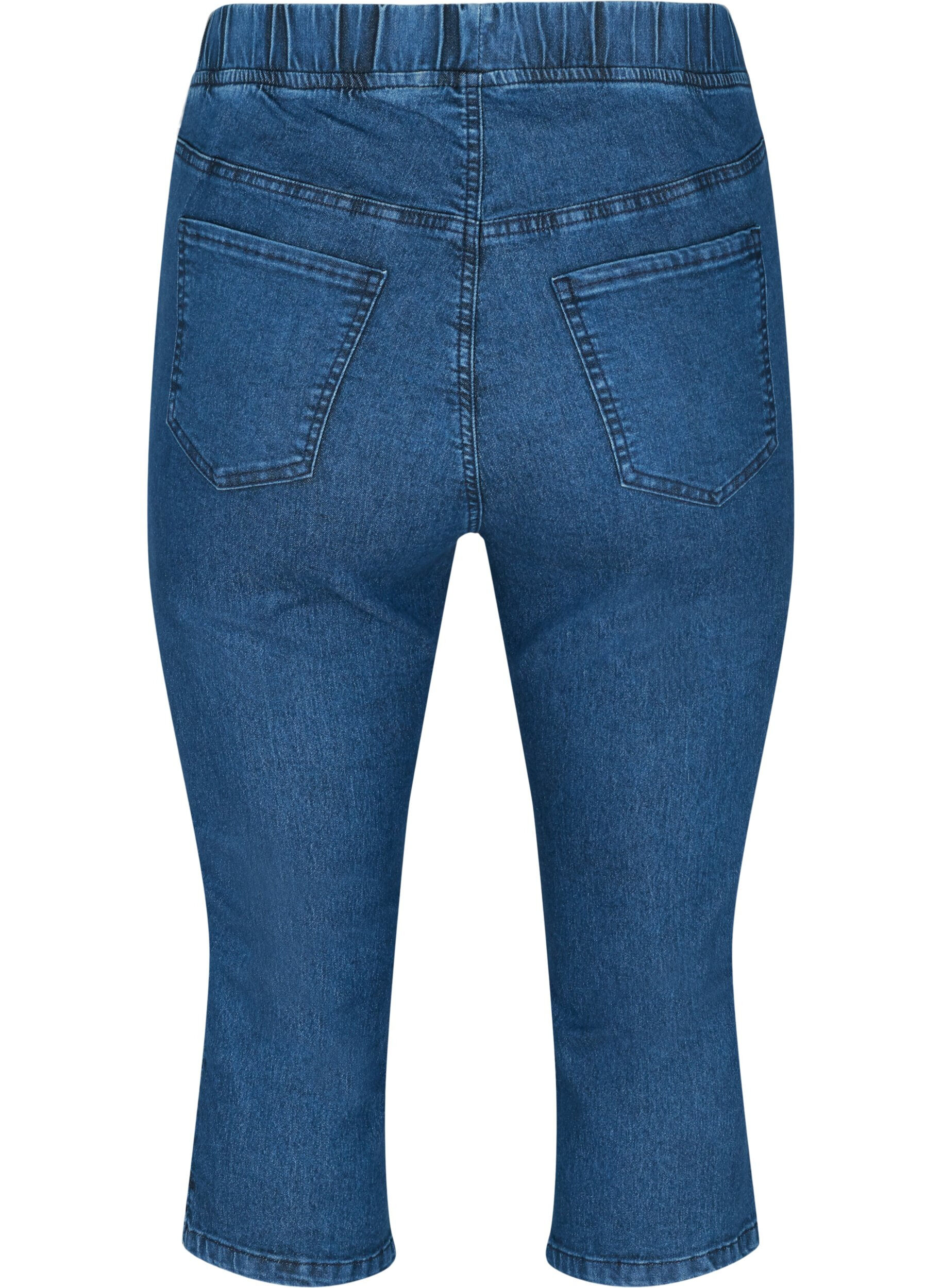 Zizzi Knickers i bomuldsmix, Dark blue denim, Packshot image number 1