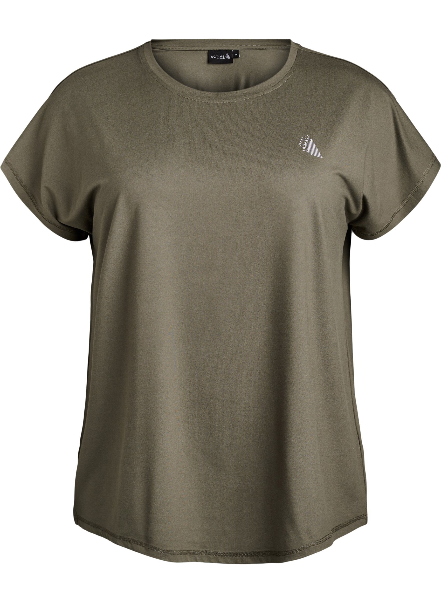Ensfarvet tr&aelig;nings t-shirt