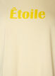 T-shirt i &oslash;kologisk bomuld med velourtekst, Gul, Packshot image number 2