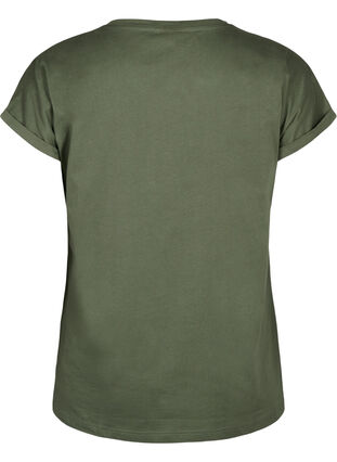 T-shirt i økologisk bomuld med guldtryk, Thyme W. Free, Packshot image number 1