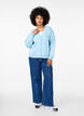 Jule strik cardigan, Cerulean Comb, Model image number 2