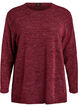 Lang&aelig;rmet bluse med struktur, M&oslash;rk Bordeaux, Packshot image number 0