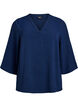 Bluse med 3/4 &aelig;rmer, Bl&aring;, Packshot image number 0