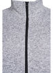 Jersey cardigan med høj krave og lynlås, Grå, Packshot image number 2