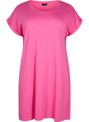2-pak bomuldskjole med korte ærmer , Shocking Pink/Black, Packshot image number 2