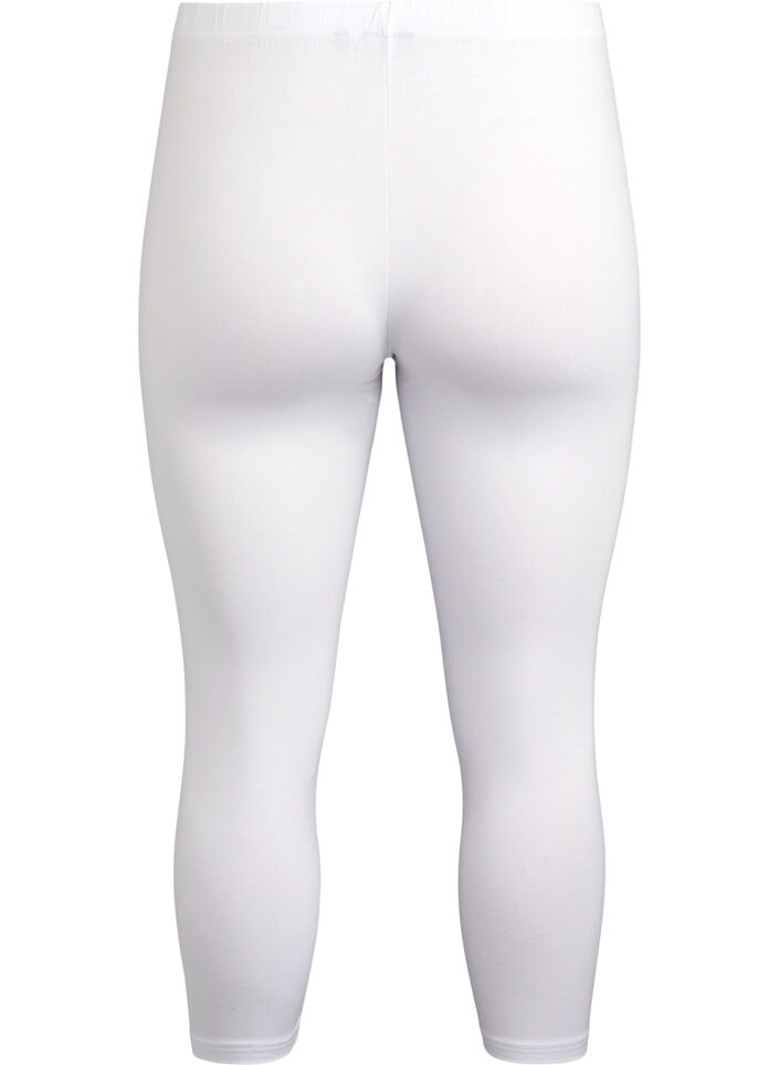 Basis 3/4 leggings i viskose, Hvid, Packshot image number 1