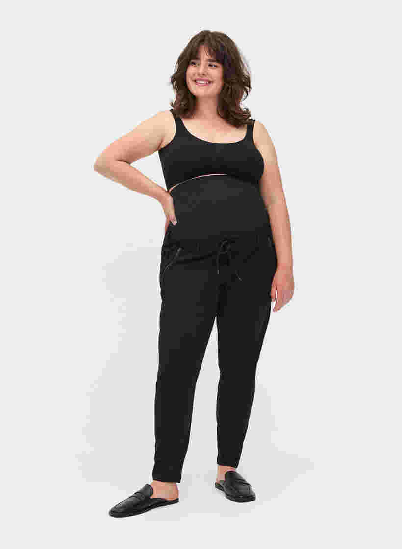 Graviditets Maddison bukser med lynlås, Black, Model image number 0