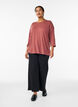 Jerseybluse med 3/4 &aelig;rmer, R&oslash;d, Model image number 1