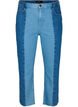 Cropped Vera jeans med colorblock, Blue denim, Packshot image number 0