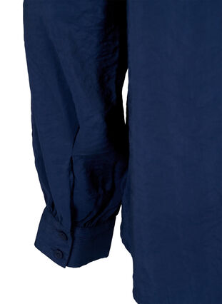 Langærmet skjorte i TENCEL™ Modal , Navy Blazer, Packshot image number 4