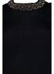 Langærmet viskosebluse med perler, Black, Packshot image number 2