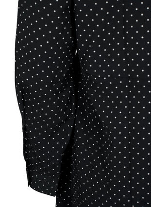 Printet kjole med snøre i taljen, Black Dot, Packshot image number 2
