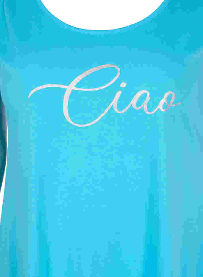 Ærmeløs bomulds kjole med a-shape, River Blue CIAO, Packshot image number 2