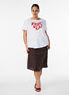 T-shirt med motiv, Hvid, Model image number 1