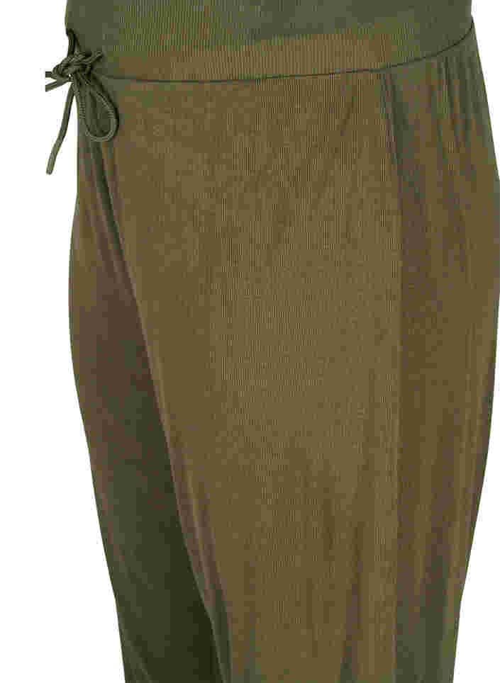 Løse culotte bukser i ribkvalitet, Ivy Green, Packshot image number 2