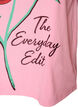 T-shirt i bomuld med print foran, Lyser&oslash;d, Packshot image number 3