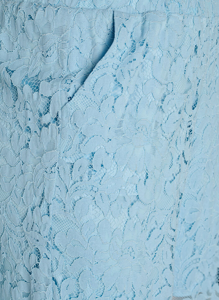 Blondebukser med h&oslash;j talje og lige ben, Bl&aring;, Packshot image number 2