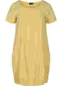 Kortærmet kjole i bomuld