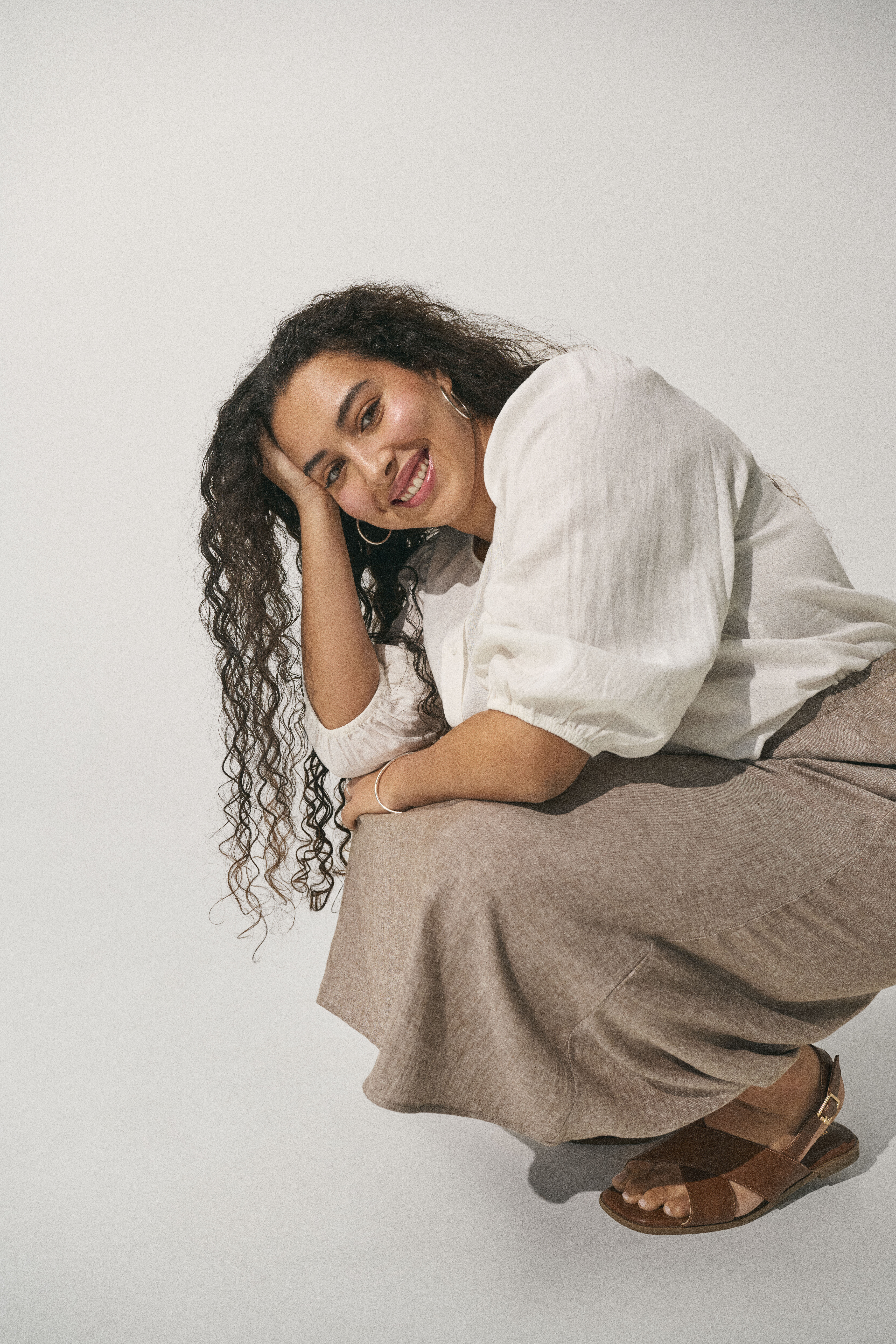 Zizzi H&oslash;r outfit med nederdel, , Model