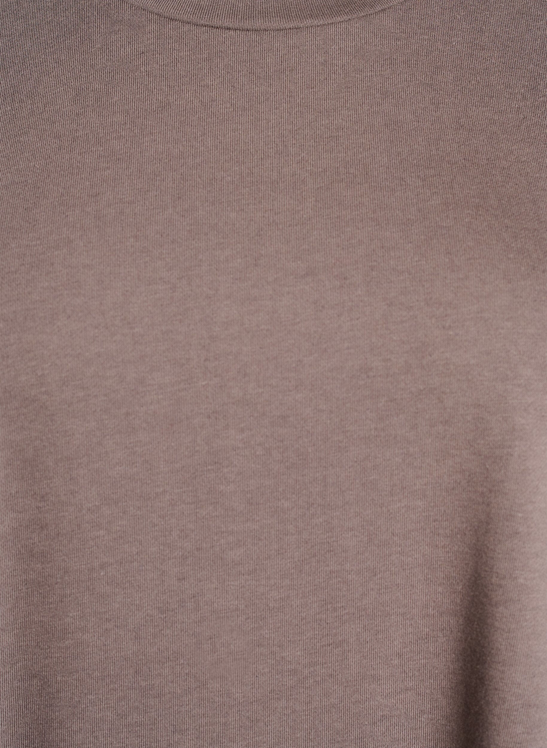 Zizzi Kn&aelig;lang jerseykjole med lommer og A-facon, Brun, Packshot image number 2