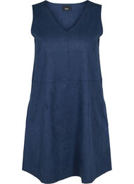 Ærmeløs kjole med a-form , Dark Blue