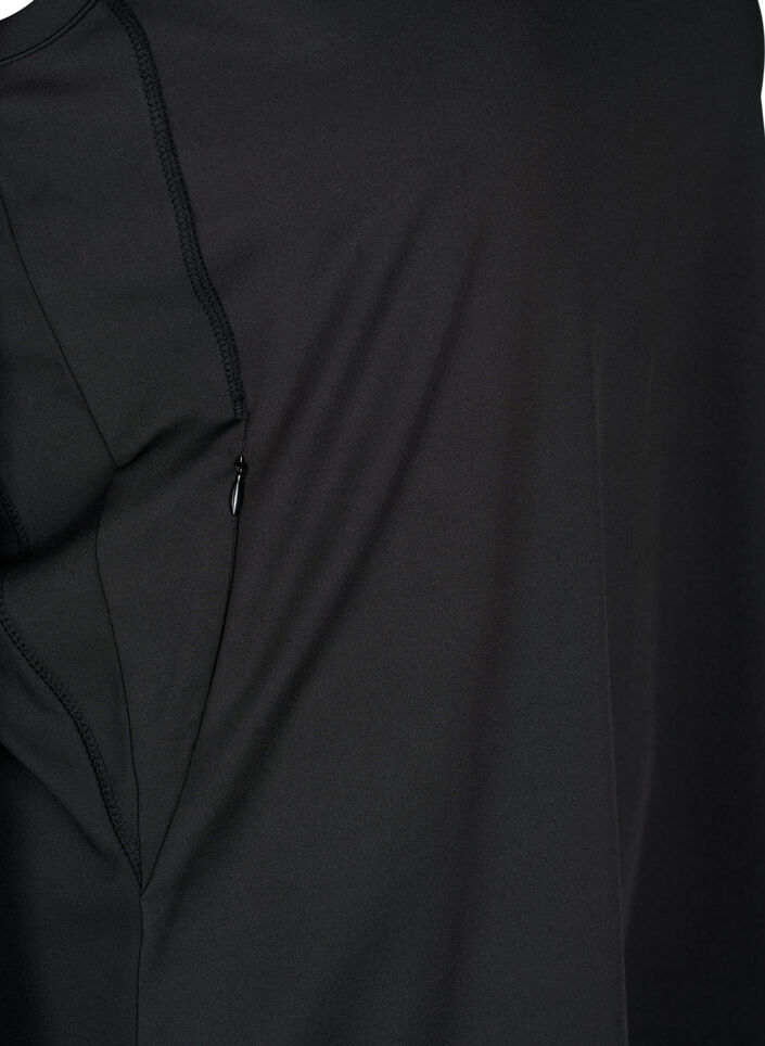 Sportstop med bryderryg og mesh, Black, Packshot image number 3