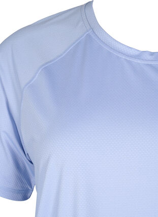 Trænings t-shirt med mesh bagpå, Zen Blue, Packshot image number 2