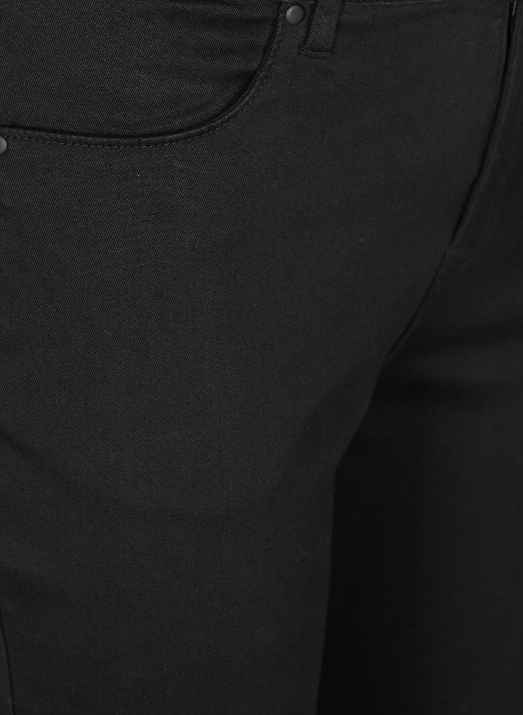 ZizziH&oslash;jtaljede Amy capri jeans med super slim fit, Sort, Packshot image number 2