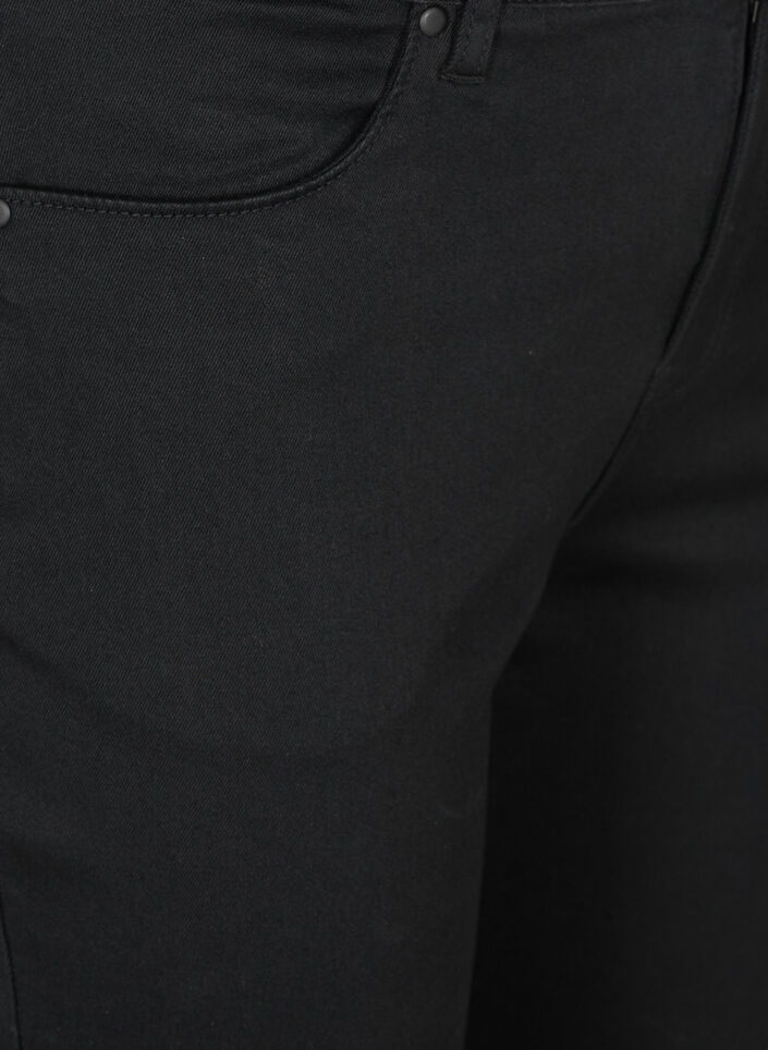 H&oslash;jtaljede Amy capri jeans med super slim fit, Sort, Packshot image number 2