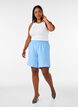 Shorts med lommer og h&oslash;j talje, Bl&aring;, Model image number 1