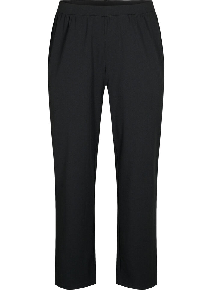 Bukser med straight fit, Sort, Packshot image number 0