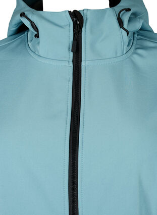 Kort softshell jakke med lommer, Arctic, Packshot image number 2