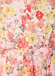 Blomstret midikjole med broderie anglaise og bindeb&aring;nd, Lyser&oslash;d, Packshot image number 2
