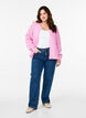 Strikcardigan med uld og knapper, Begonia Pink Mel., Model image number 2