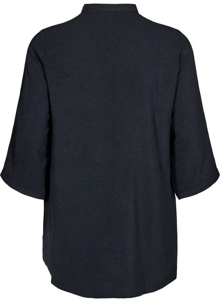 Tunika med 3/4 &aelig;rmer, Sort, Packshot image number 1
