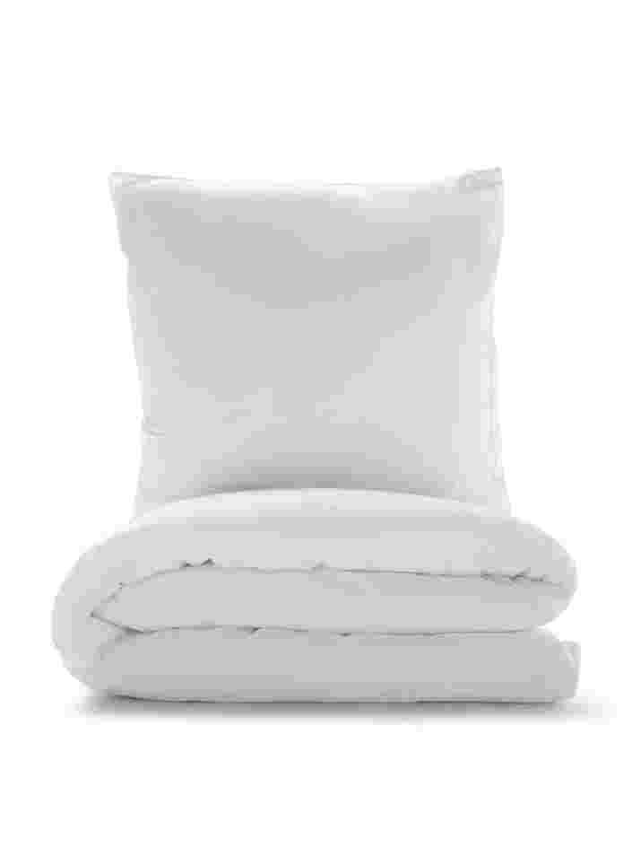 Ensfarvet sengesæt i bomuld, White Alyssum, Packshot