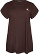 Lang tr&aelig;nings t-shirt, Brun, Packshot image number 0
