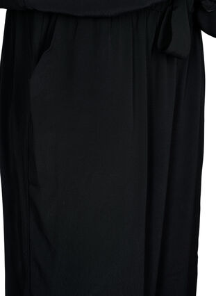 Ærmeløs jumpsuit i viskose, Black, Packshot image number 3