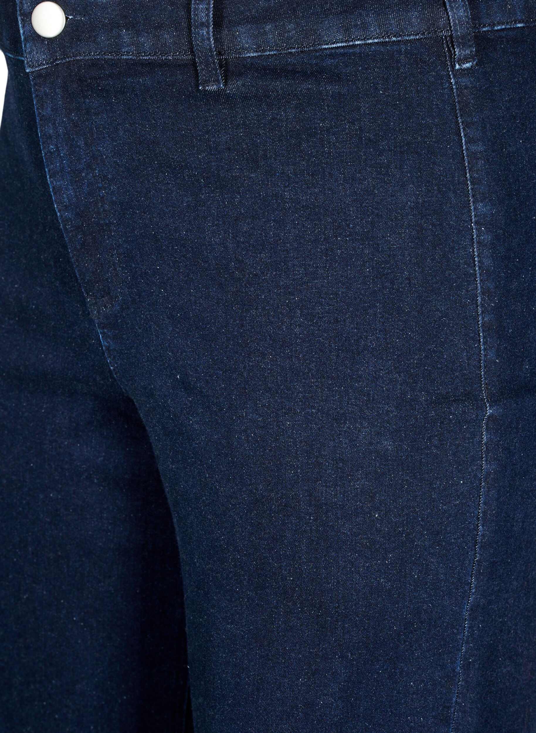 ZizziH&oslash;jtaljede jeans med vide ben, Bl&aring;, Packshot image number 2