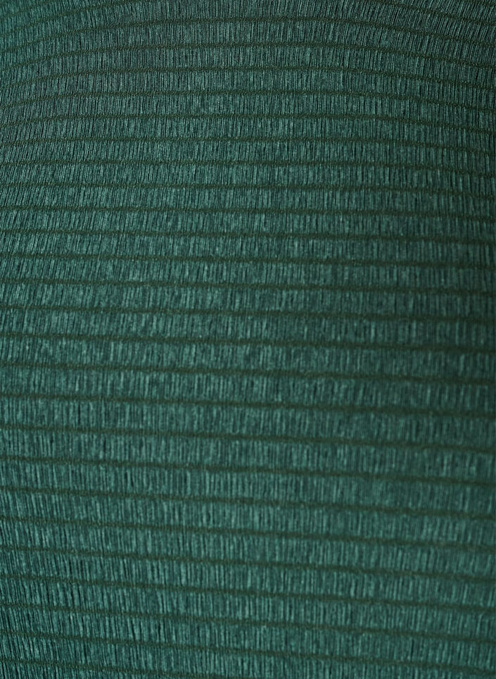 Bluse med struktur og b&oslash;lgede kanter, Gr&oslash;n, Packshot image number 2