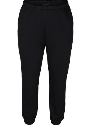 Løse sweatpants med lommer, Black, Packshot image number 0