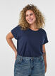 Kort&aelig;rmet t-shirt i bomuldsblanding, Bl&aring;, Model image number 0