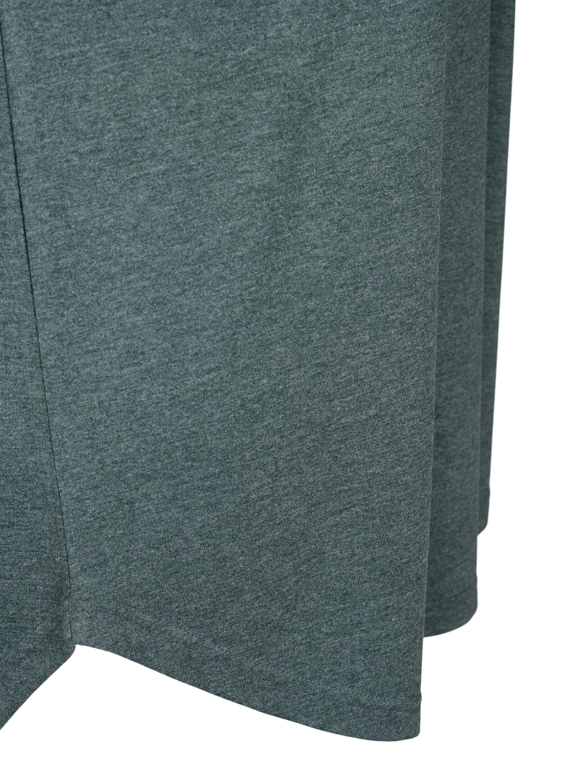 Zizzi Kort&aelig;rmet natkjole med tekstprint, , Packshot image number 3