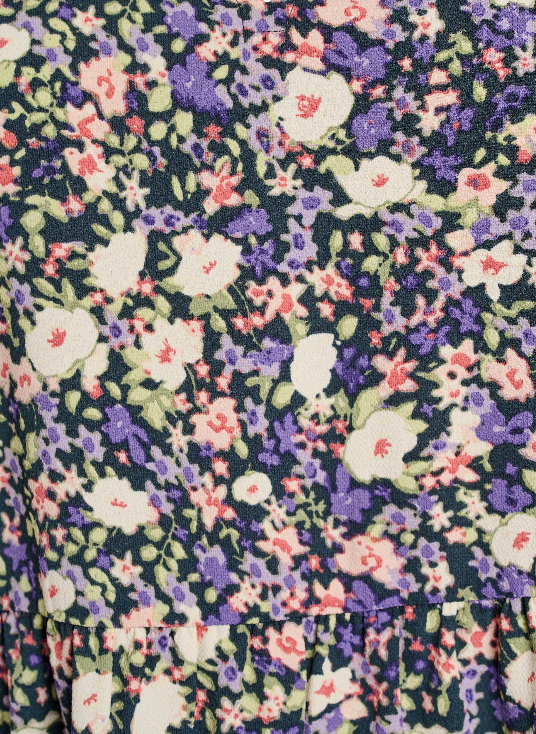 Zizzi Kort&aelig;rmet kjole med a-snit og sk&aelig;ringer, Lilla, Packshot image number 2