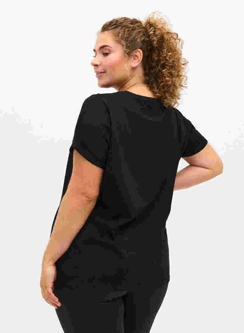 Trænings t-shirt med print, Black Run, Model image number 1
