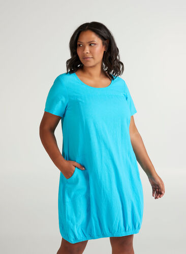 Kjole med lommer, River Blue, Model image number 0