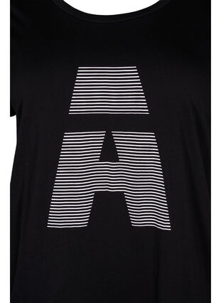 Trænings t-shirt med print, Black w. stripe A, Packshot image number 2